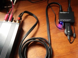 Audio connection to amp